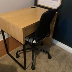 Desk and swivel chair