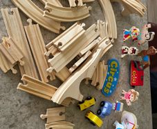 Train track wooden