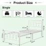 3ft Single Bed Frame with Victorian Headboard and Footboard Image 9