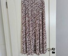 Pleated maxi skirt.