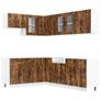 11 Piece Kitchen Cabinet Set Smoked Oak Image 2