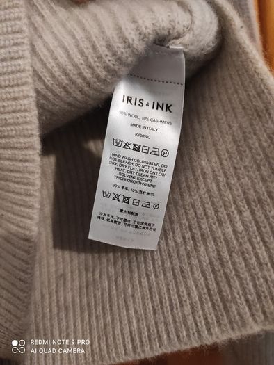High end brand Iris and Ink,wool/cashmere mix v-neck ladies cardigan