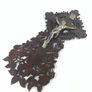 Vintage French wooden crucifix Image 3