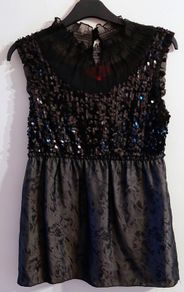 Black Sequinned Top/ Dress