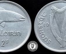 [#2414] - Ireland 1935 | Irish 2s | Irish Florin | Salmon | KM.7 | EF/UNC