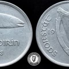 [#2414] - Ireland 1935 | Irish 2s | Irish Florin | Salmon | KM.7 | EF/UNC