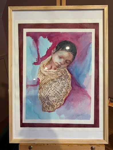 Original Watercolour Baby