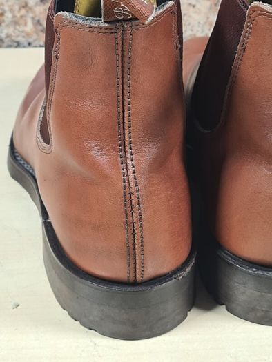 Mens Rm Williams Comfort Craftsman Chelsea Boots Dark Tan Size Uk 8 H Wide Foot