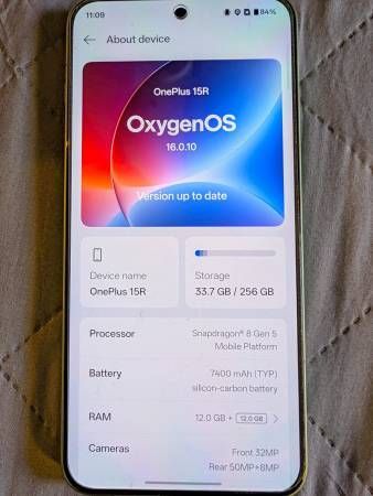 OnePlus 15R 256GB/12GB RAM -  Mint Breeze