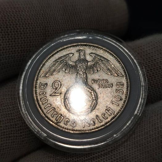 2 Reichsmark 1938 A Berlin WW2 Silver Coin third Reich