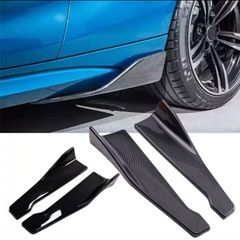Universal side skirts rear bumper carbon effect