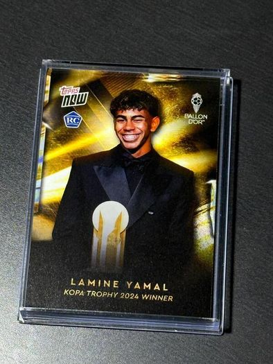 Football Card Lamine Yamal 2024 Kopa Trophy Winner Ballon dOr Topps NOW Match Attax