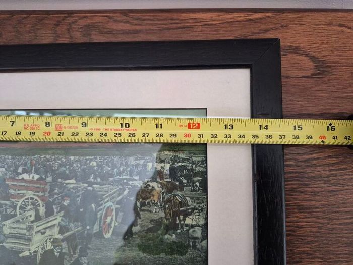 Title: Framed Vintage Dundalk Fair Green Historical Print 16" x 12"