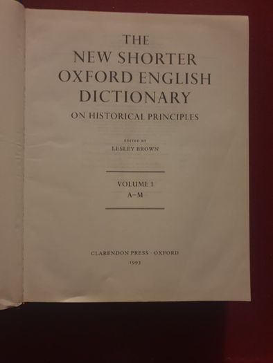 the new shorter oxford dictionary
