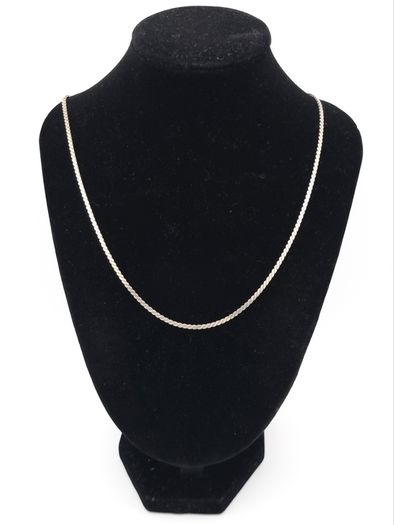 Vintage 925 Sterling Silver Flat Curb Chain