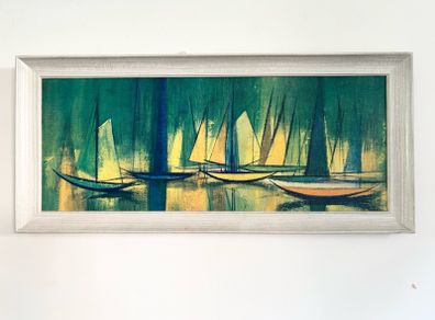 Vintage Retro Mid Century original Framed Art - William Rutledge