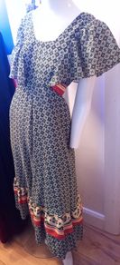 1970s David Silverman Bohemian Hippie Dress