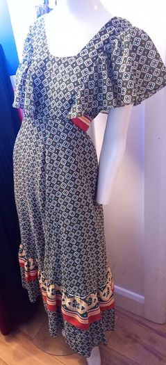 1970s David Silverman Bohemian Hippie Dress