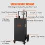 30 Gallon Fuel Caddy, Gas Storage Tank & 4 Wheels, with Manuel Transfer Pump, Gasoline Diesel Fuel Container for Cars, Lawn Mowers, ATVs, Boats, Image 5