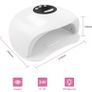 UV Nail Dryer Lamp - Professional Fast Gel Machine Polish Shellac Light Curing Carry Convenient (24 Wattage), White Image 4