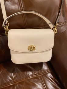 Cream leather Coach bag