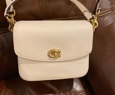 Cream leather Coach bag