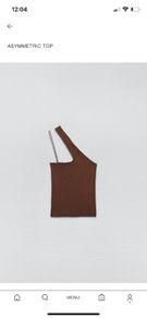 Zara one should brown top