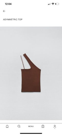 Zara one should brown top