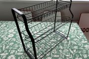 Black metal kitchen rack