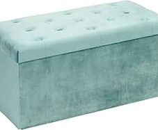 Folding Velvet Ottoman Storage Bench,Footrest Stool Seat,Toy Chest Storage Box with Lid,Footstool for Living Room,Green,80x40x40cm