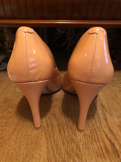 Dune 'Aleen' round toe patent heels
