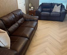 Leather suite of furniture