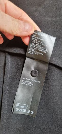 COS black satin bias cut dress