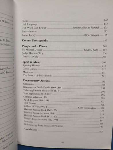 Ballynacarrigy, Westmeath local history