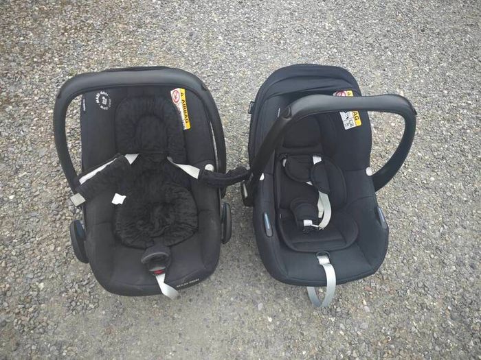 2 maxi cosi car seats and iso fix bases