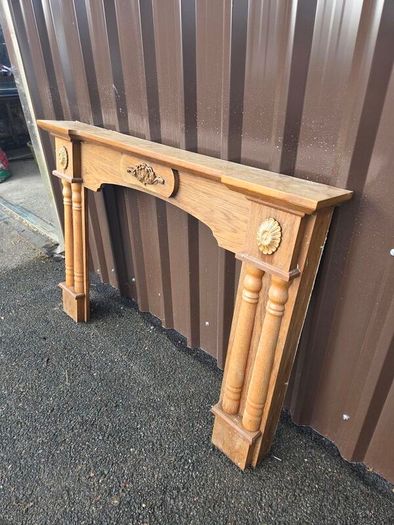 Handmade timber fireplace surround