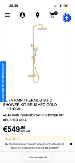 Sonas alita brass shower