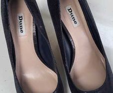 DUNE Navy Round Toe High Heels Sz 41 (Fit 8-8.5UK)
