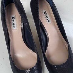DUNE Navy Round Toe High Heels Sz 41 (Fit 8-8.5UK)