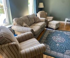 Three Piece Suite (3+1+1) and footstool