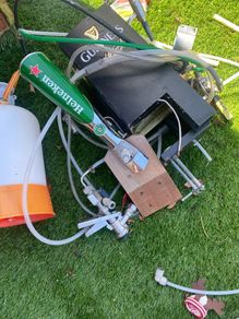 Professional Draft Beer Cooler & Twin Tap Setup