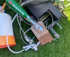 Professional Draft Beer Cooler & Twin Tap Setup