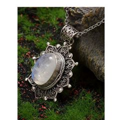Vintage Style Necklace with a Moon Stone - nice gift