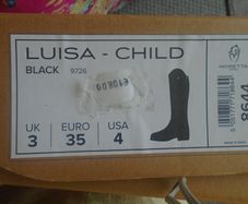 FOR SALE:  Moretta Riding Boots Size 3