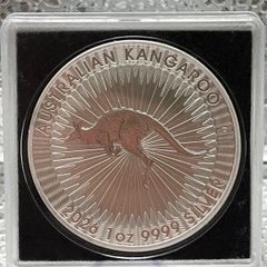1oz Fine 9999 Silver Bullion Kangaroo 2026 coin.