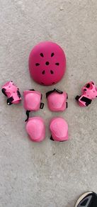 Kids Pink Protective Gear Set - Helmet, Knee, Elbow & Wrist Pads