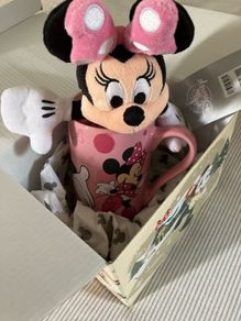Disney store Minnie Mouse mug and plush