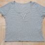 Size S - A Cute Grey Stripe Tee - # Image 2