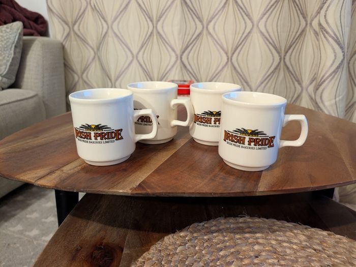 Vintage Carrigdhoun Irish Pride Advertising/Marketing Pottery Mugs