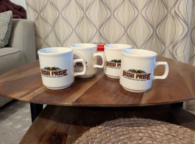 Vintage Carrigdhoun Irish Pride Advertising/Marketing Pottery Mugs